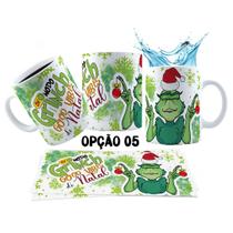 Caneca 325ml Modo Grinch Fases do Natal Só Vim Pela Treta