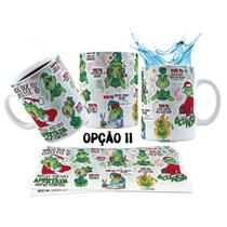 Caneca 325ml Modo Grinch Fases do Natal Só Vim Pela Treta Caneca 325ml Modo Grinch Fases do Natal Só Vim Pela Treta