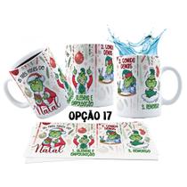 Caneca 325ml Modo Grinch Fases do Natal Só Vim Pela Treta Caneca 325ml Modo Grinch Fases do Natal Só Vim Pela Treta