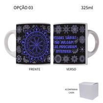 Caneca 325ml Namastê Yoga Mandala Com Caixa Caneca 325ml Namastê Yoga Mandala Com Caixa