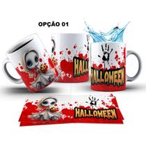 Caneca 325ml Palhaços, Bonecas Dia Das Bruxas Halloween