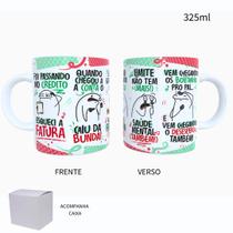 Caneca 325ml Paródia Fatura -Foi passando no crédito esqueci