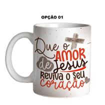 Caneca 325ml Páscoa Que o amor de Jesus reviva seu coração