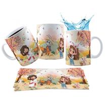 Caneca 325ml Plástico Feliz Páscoa Jesus Cristo Coelhinhos