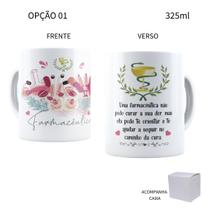 Caneca 325ml Profissões Farmácia Farmacêutico Farmacêutica