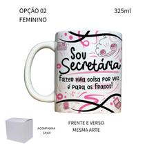 Caneca 325ml Profissões Flork Secretária Secretário