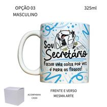 Caneca 325ml Profissões Flork Secretária Secretário
