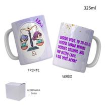 Caneca 325ML Signos Chibi Áries Touro Gêmeos Câncer Leão etc