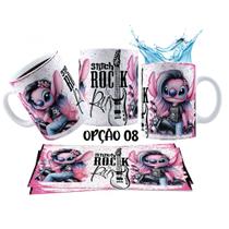 Caneca 325ml Stitch Angel Rock Roll Motoclub Motoqueiro