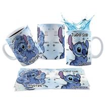 Caneca 325ml Stitch Estressado Tudo sob controle