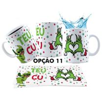 Caneca 325ml Stitch Green Grinch Natal Não vou e pronto! Caneca 325ml Stitch Green Grinch Natal Não vou e pronto!