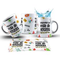 Caneca 325ml Stress Saudade da vida de herdeira que eu não