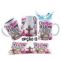 Caneca 325ml Verdadeira Páscoa Jesus Cristo O amor venceu