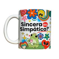 Caneca 325ml Vibes Engraçadas Sincera ou simpática Caneca 325ml Vibes Engraçadas Sincera ou simpática