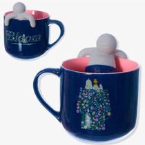 Caneca 350ml c/infusor p/ cha snoopy bloom