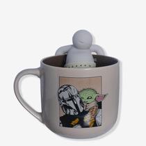 Caneca 350ml c/infusor p/ chá the mandalorian baby yoda Caneca 350ml c/infusor p/ chá the mandalorian baby yoda
