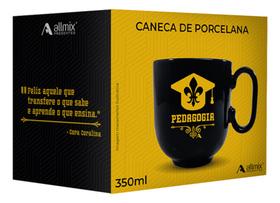 Caneca 350ml Pedagogia + Caixa Presente Formatura Pedagoga P