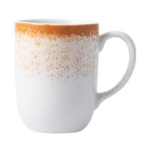Caneca 360ml Porcelana Schmidt - Dec. Esfera Mostarda 2417