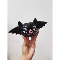 Caneca 3D Morcego Fofo Cerâmica 200ml Broglio Preto