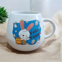 Caneca 3D Páscoa 500ml Porcelana Decorada Presente -Ovinhos