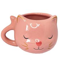 Caneca 3D Personalizada de Gato 380 ML Nariz Coração Caneca 3D Personalizada de Gato 380 ML Nariz Coração