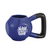 Caneca 3D peso academia cross musculação kettlebell azul