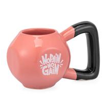 Caneca 3D Peso De Academia Kettlebell Cross Cerâmica Rosa