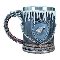 Caneca 3D Resina Game Of Thrones Winter Is Coming Stark - GS