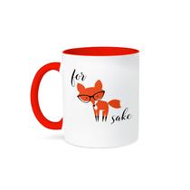 Caneca 3dRose For Fox Sake, cerâmica, vermelha, 350 ml, pacote com 1 Caneca 3dRose For Fox Sake, cerâmica, vermelha, 350 ml, pacote com 1