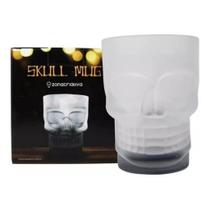 Caneca 500ml Caveira Com Base Preta Zona Criativa