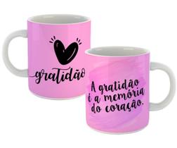 Caneca a gratidão é a memoria do coração presente criativo