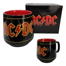 Caneca Ac/dc Logo Cerâmica Preta E Vermelha 410ml Oficial Caneca Ac/dc Logo Cerâmica Preta E Vermelha 410ml Oficial