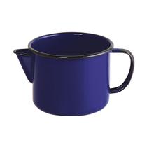 Caneca Aço Esmaltado 12cm 1 Litro Com Bico Azul Ewel