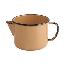 Caneca Aço Esmaltado 12cm 1 Litro Com Bico Marrom Ewel