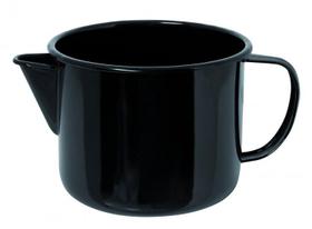 Caneca Aço Esmaltado 12cm 1 Litro Com Bico Preto Ewel