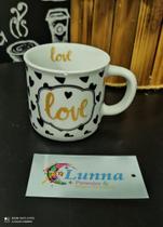 Caneca Ágata Porcelana 210ml - Love