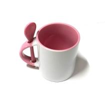 Caneca Alça De Colher Colorida Para Sublimação 325ml