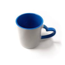 Caneca Alça De Coração E Interior Colorida Para Sublimação 325ml