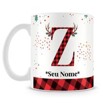 Caneca Alfabeto Natalino Letra Z (Com Nome)