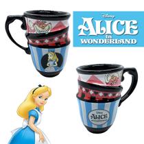 Caneca Alice No País Das Maravilhas Xicaras Maluca Hora do Chá Porcelana Oficial Disney - Zona Criativa