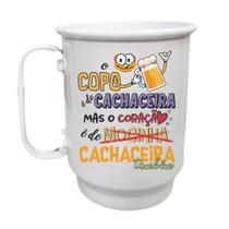 Caneca Alumínio 500ml Cerveja O copo é de cachaceira mas o