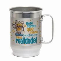 Caneca Alumínio 600ML Tema Carnaval Presente Criativo para a Folia