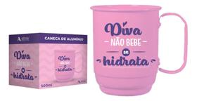 Caneca Aluminio Diva 500ml Cerveja, Água Linda Caneca Aluminio Diva 500ml Cerveja, Água Linda