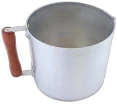 Caneca Alumínio Leiteira Canecão Fervedor Cabo Madeira 1,3 L Caneca Alumínio Leiteira Canecão Fervedor Cabo Madeira 1,3 L