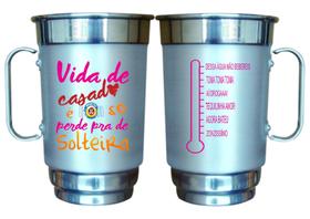 Caneca Alumínio personalizada Vida de Solteira 750ml- 01unid Caneca Alumínio personalizada Vida de Solteira 750ml- 01unid