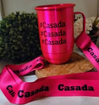 Caneca aluminio personalziada pink 600 ml c/ tirante personalziado Caneca aluminio personalziada pink 600 ml c/ tirante personalziado
