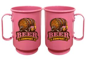 Caneca Alumínio Rosa Personalizada 600ml- Beer Company - 01 unid