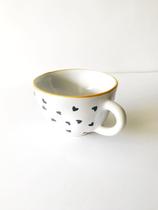 Caneca Amassada Corações Pretos 200ml