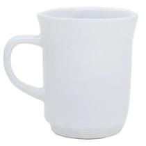 Caneca Americana Porcelana Lisa Branca Xicara 220ml 1 unid