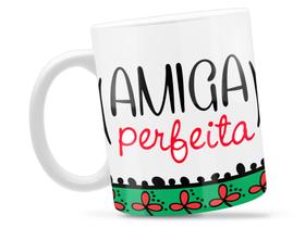 Caneca Amiga Perfeita Divertida Porcelana Xícara 325ml + Caixa Presente Caneca Amiga Perfeita Divertida Porcelana Xícara 325ml + Caixa Presente